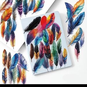 Colorful Feather Sticker‎ Set